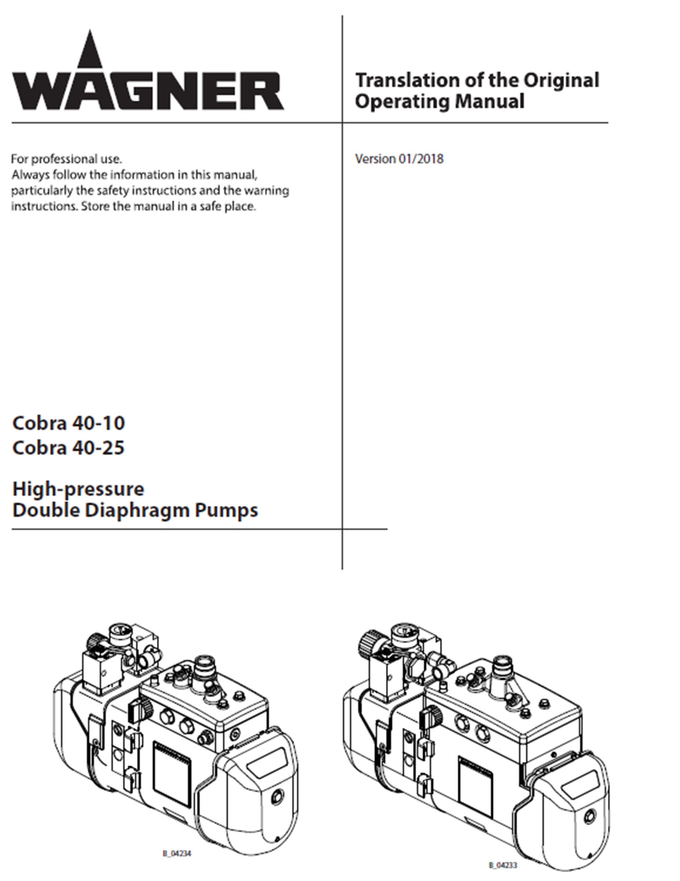 English Manual for the Cobra 40-10 and Cobra 40-25