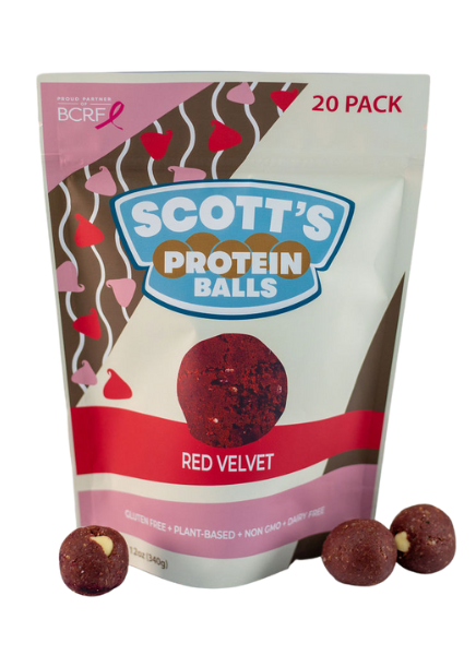 red velvet protein balls