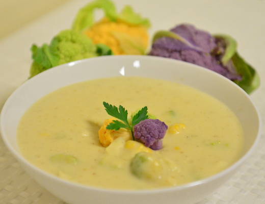 Baby Cauliflower Potato Cheese Soup