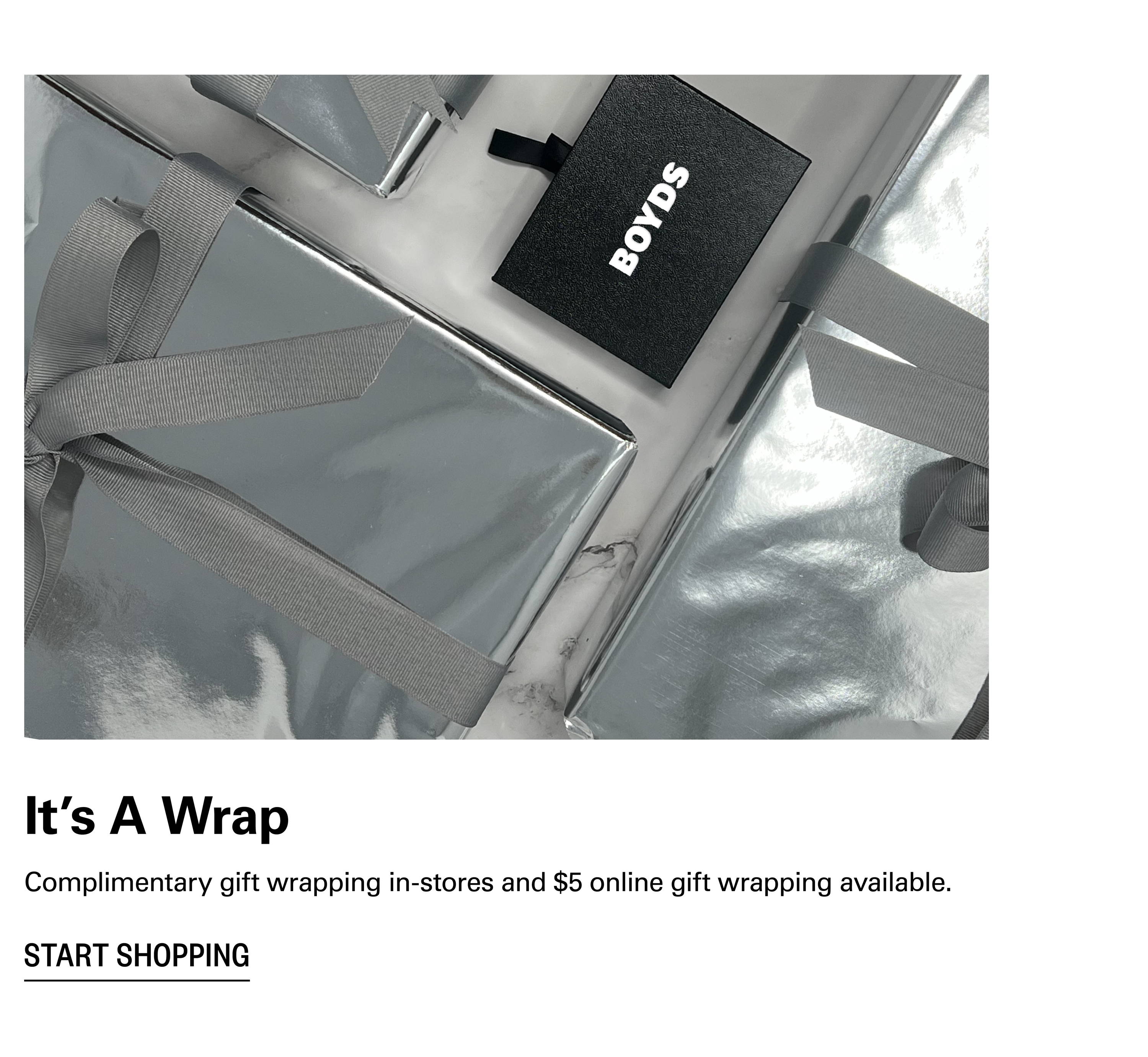 Gift Wrapping available