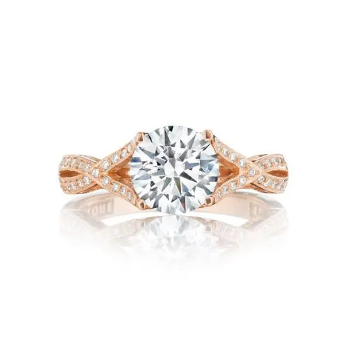 Split shank band engagement ring