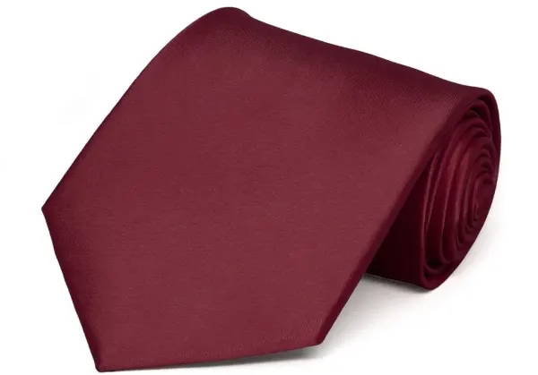 Burgundy Solid Color Necktie