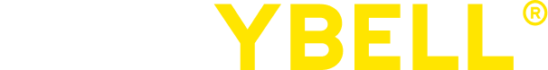 Logo of TRX YBELL, featuring stylized text in white and yellow.