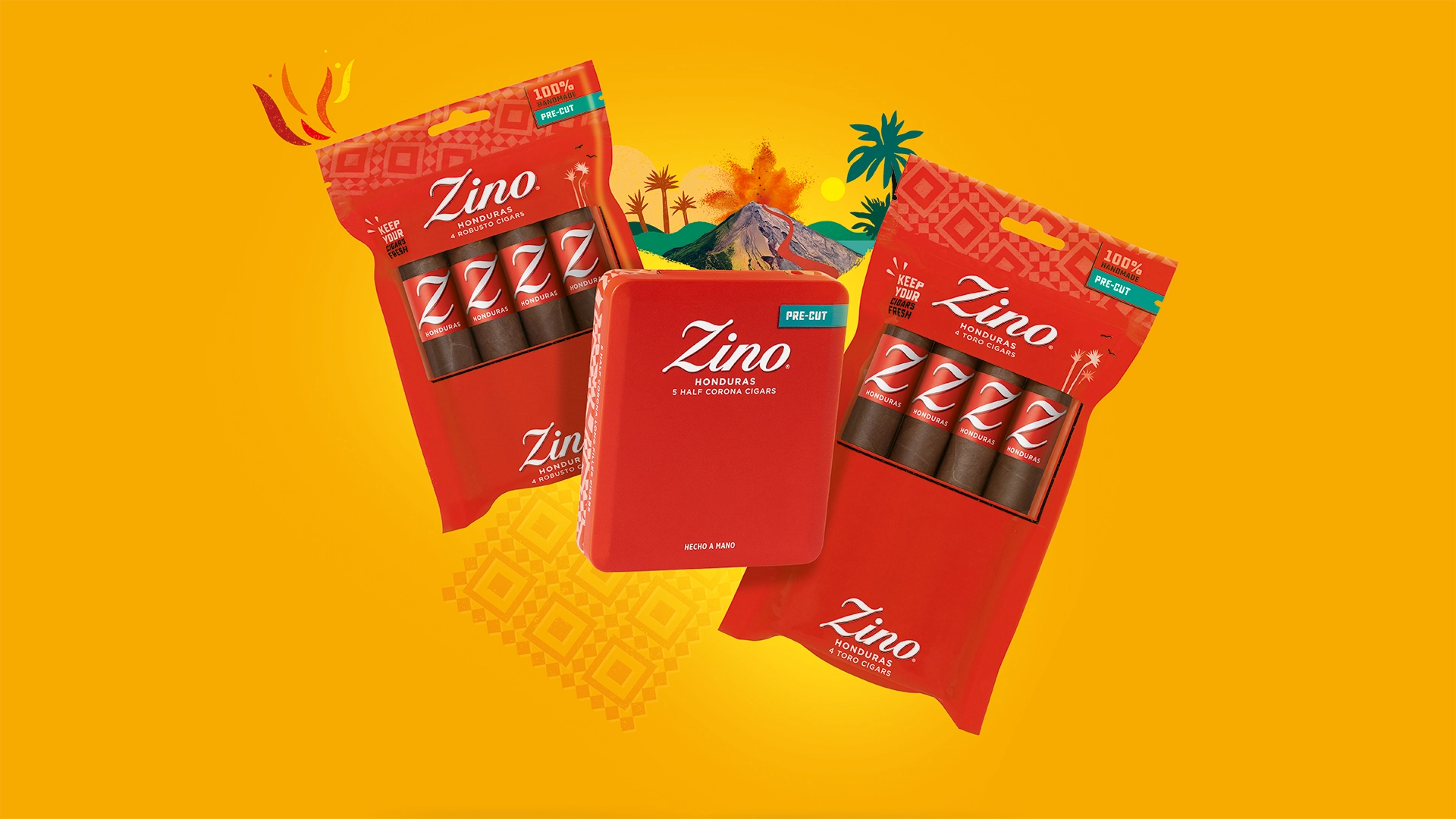 Zino Honduras Zigarren in verschiedenen Verpackungsoptionen: Freshpacks und Dose.