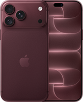 A maroon Apple iPhone with three cameras and a case.