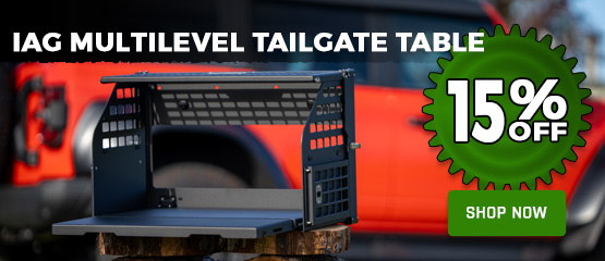 IAG Aluminum Multilevel Tailgate Table for Ford Bronco