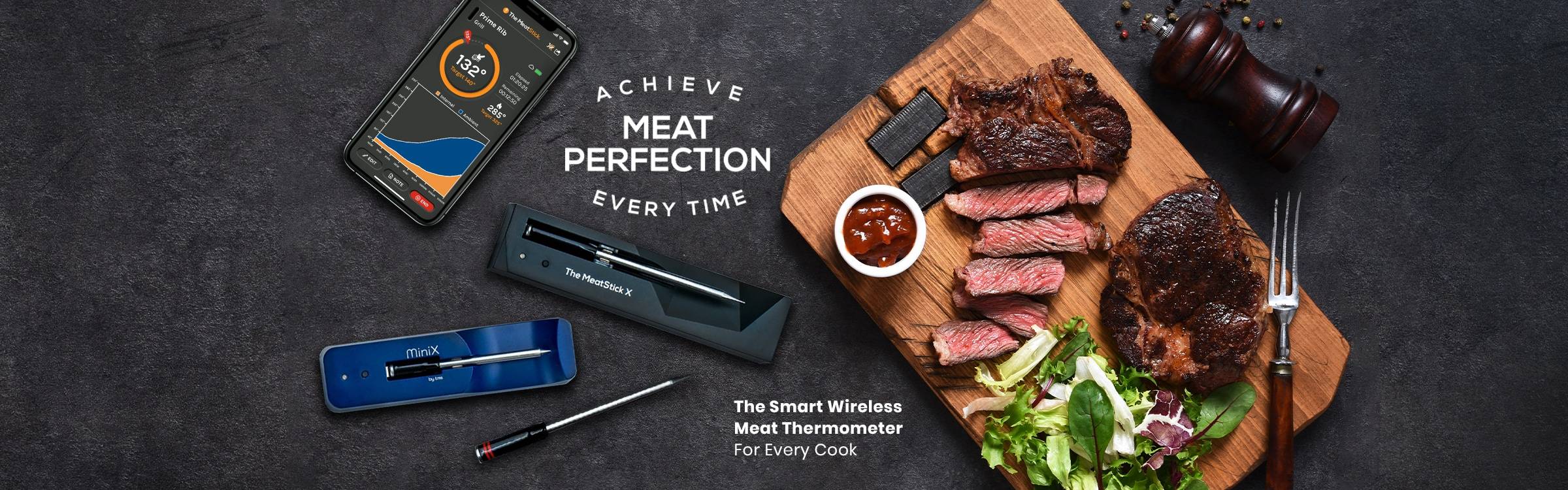 The MeatStick Smart Wireless Meat Thermometer for Every Cook