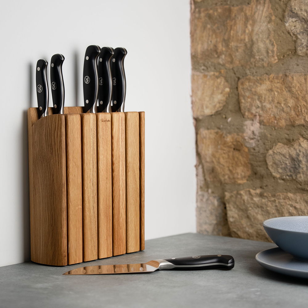 Book Oak Knife Block Set