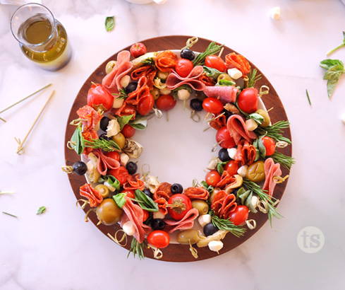 antipasto wreath