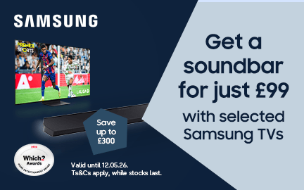 Samsung - Get a soundbar for just £99 with selected Samsung TVs