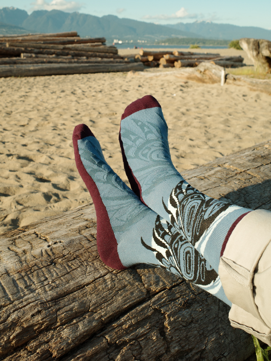 Raven Moon Art Socks by Allan Weir