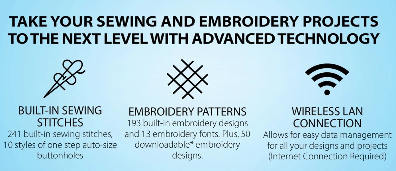 Brother SE2000 Sewing and Embroidery Machine Advanced Features