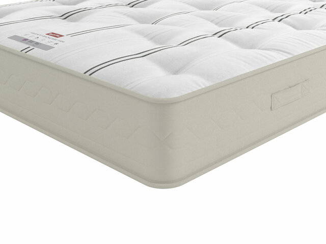 Corner view of an orthopaedic mattress.