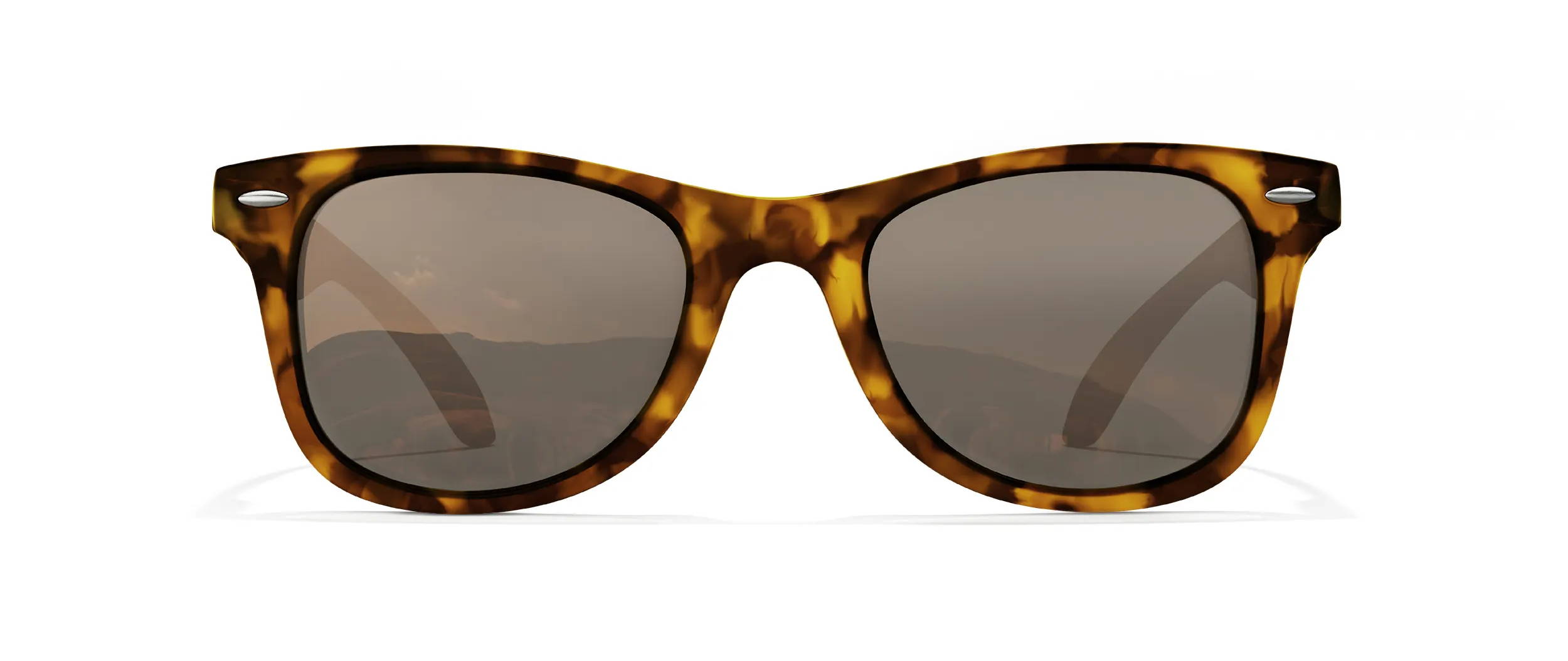 Tortoiseshell sunglasses with brown lenses