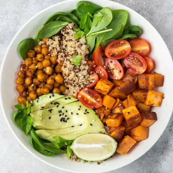 Grain Bowl with Roasted Sweet Potatoes