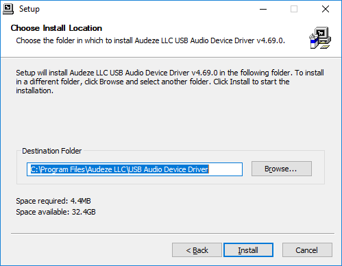Step 3 Browse the install location and select the Install button on Choose install location pop-up
