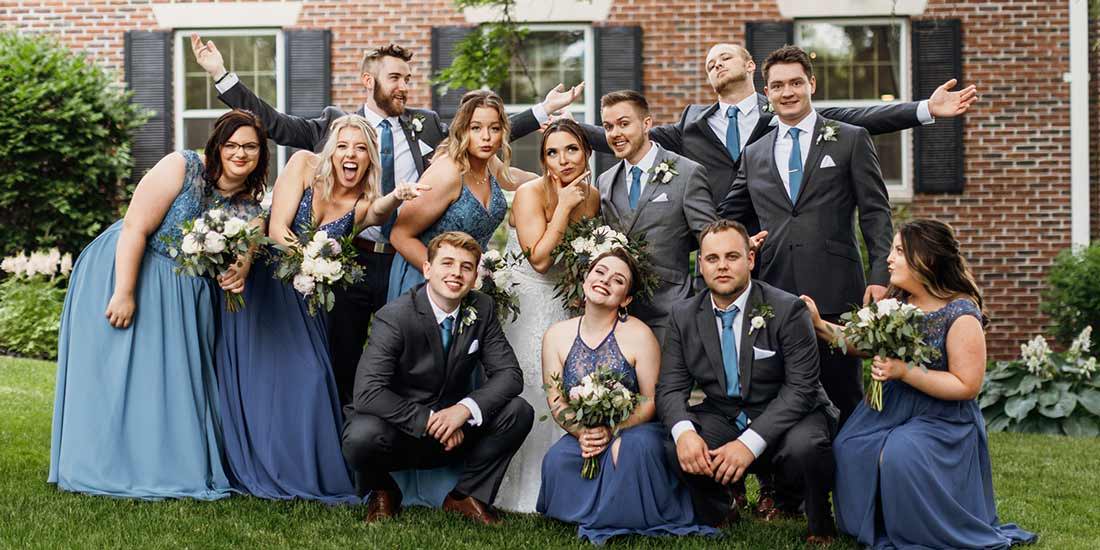 Mismatched Bridesmaid Dresses Blue