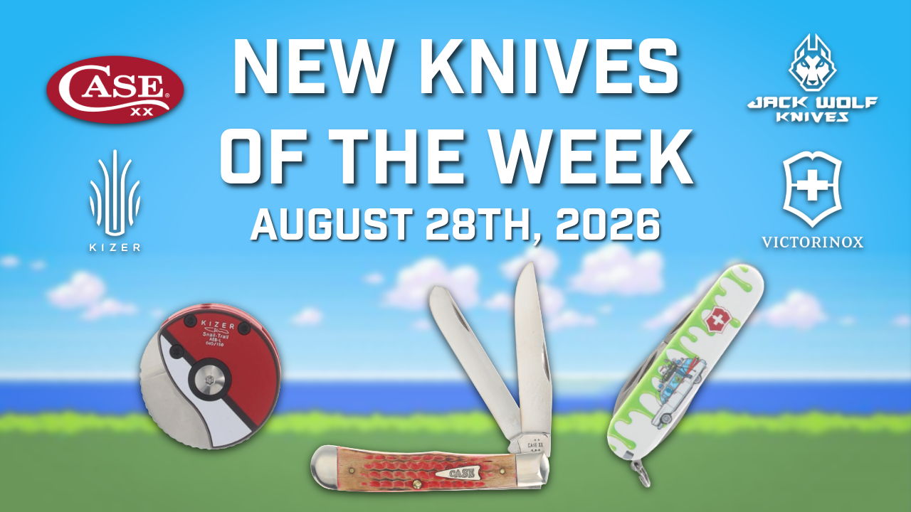 New knives of the week, August 28th, 2026, with various designs.