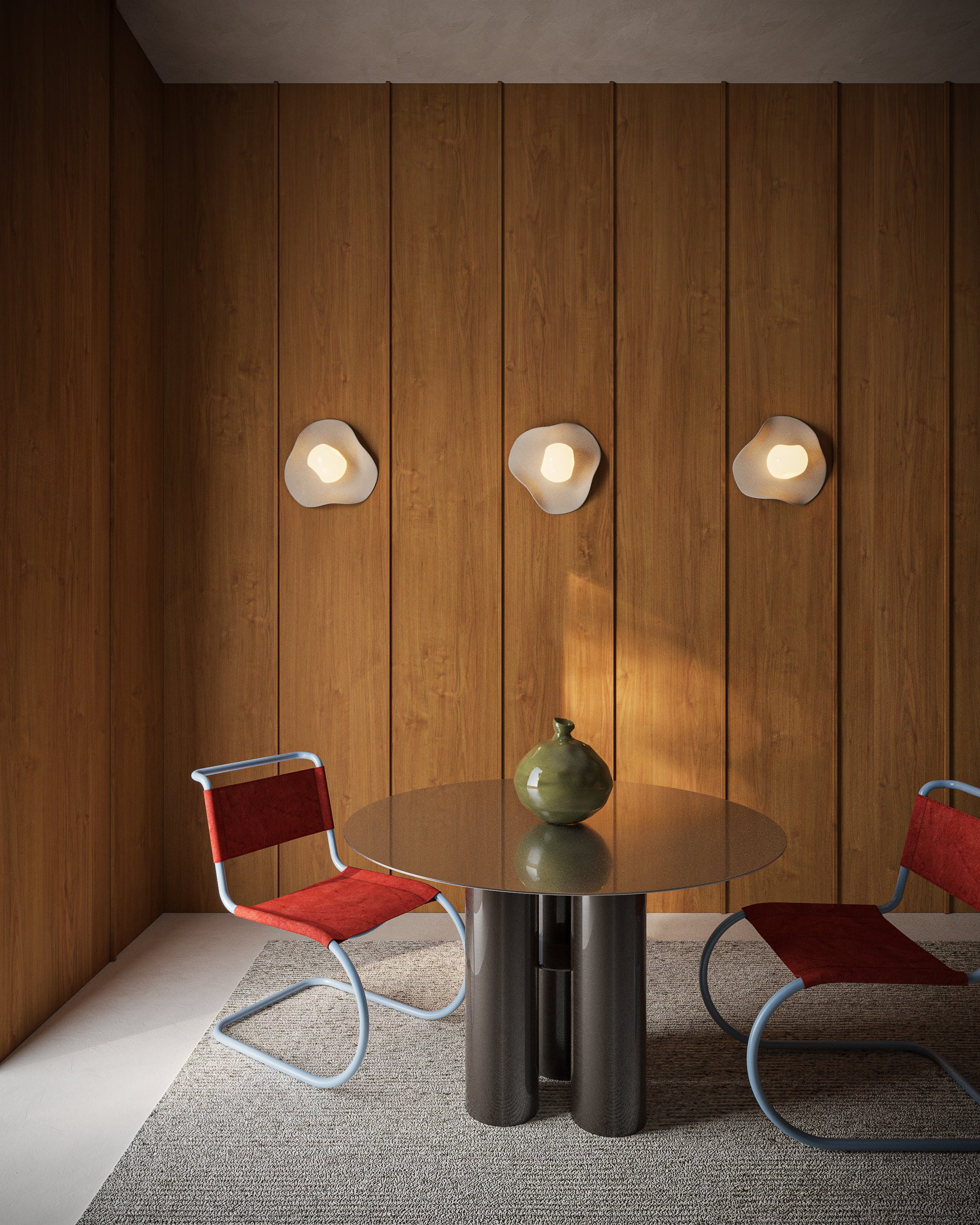 Organic Wall Light Puddle in a dining room