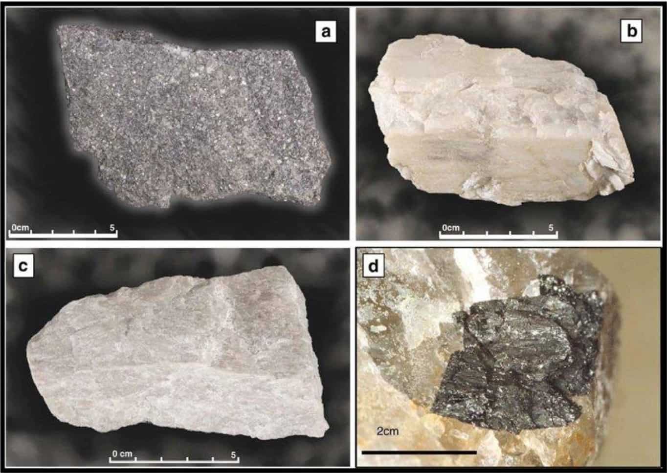 Geological rock samples used for spectral analysis and mineral exploration validation