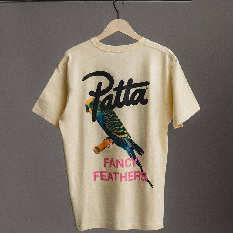 Patta fancy feathers t-shirt vanilla custard