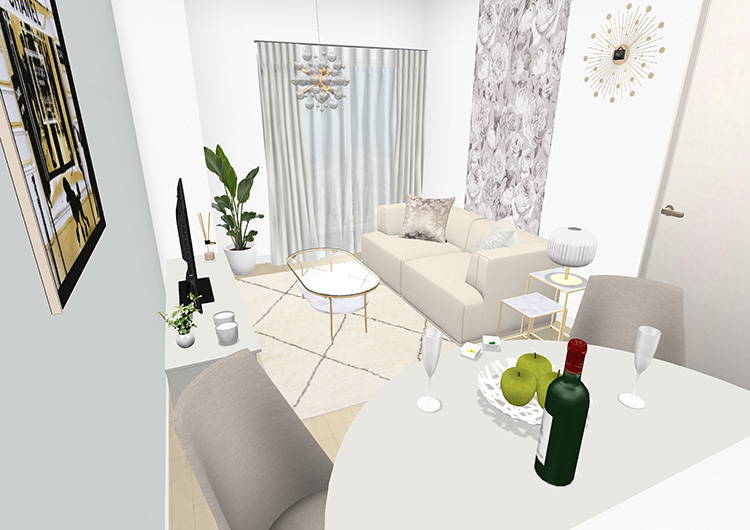 Couple elegant style 3D rendering