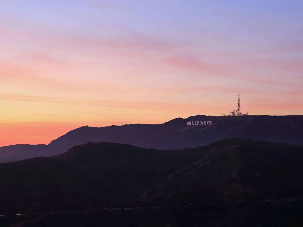 Hollywood sign on hill