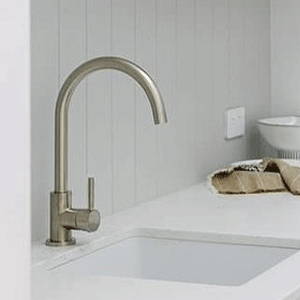 Brushed Nickel Taps | The Blue Space