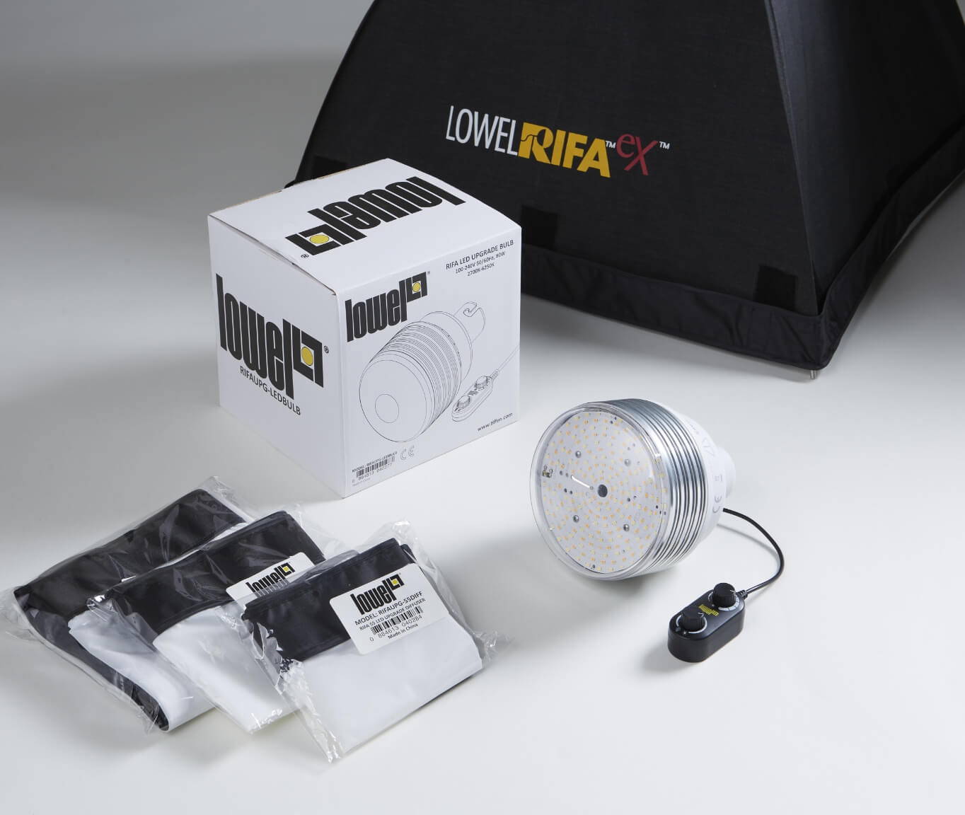 Lowel Rifa LED 電球のレトロフィット