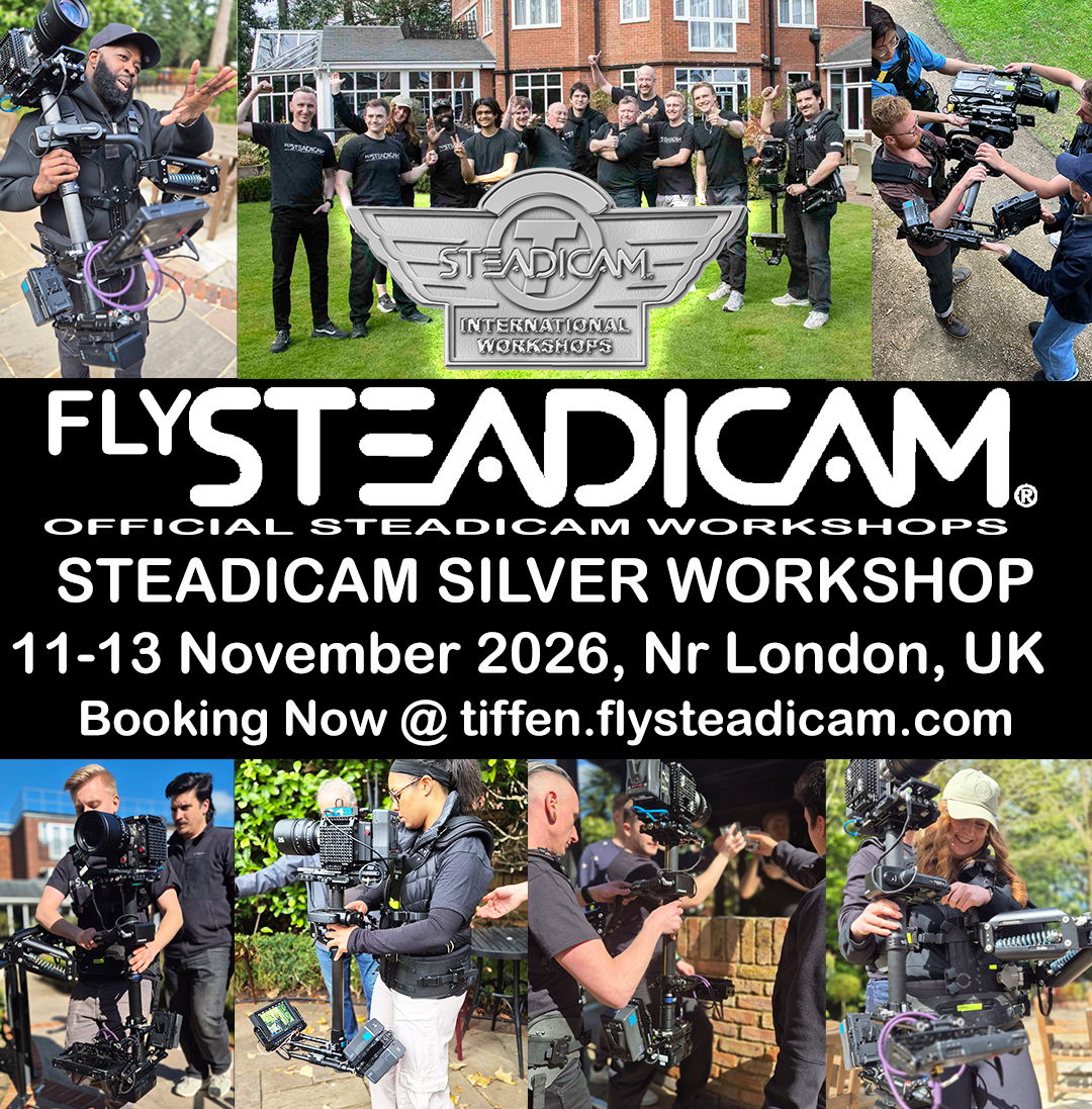 Promotional image for Steadicam Silver Workshop, November 2026, near London, UK.