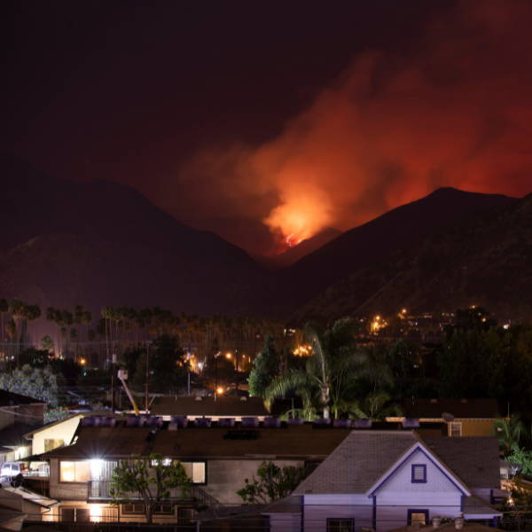 Clean water during wildfire natural disaster