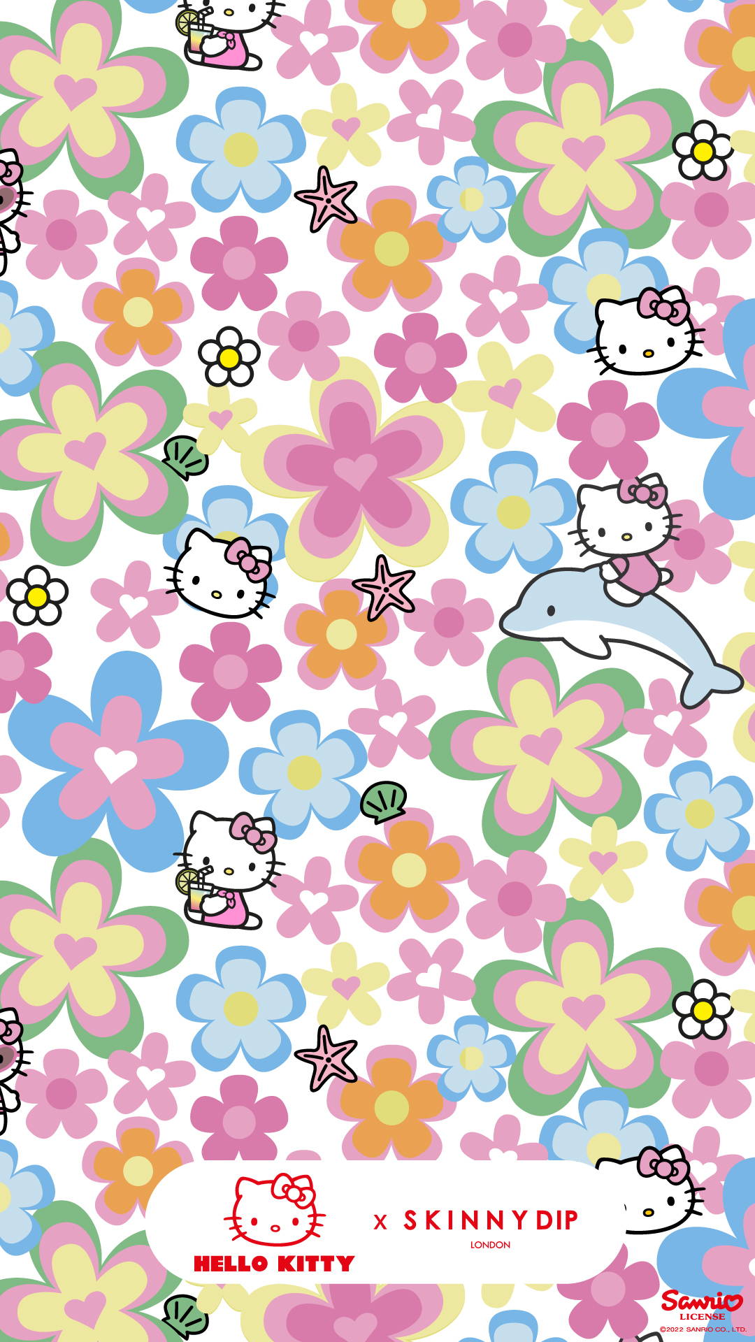 Hello Kitty x Skinnydip Summer Phone Wallpapers