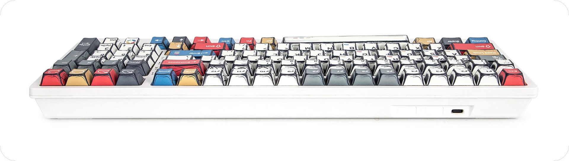 Comic Line Cherry Profile Keycaps Set - Vibe Gaming