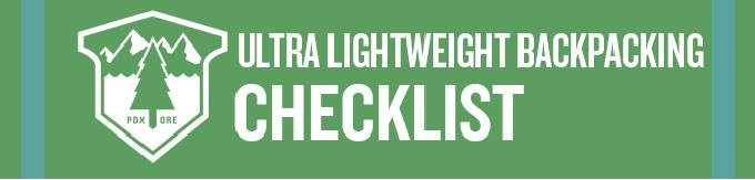 ultralight backpacking checklist