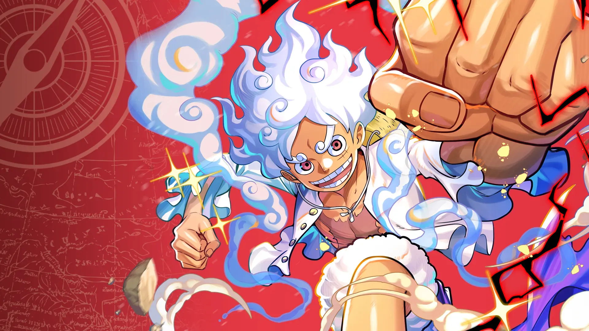 one piece card game rules - A character with blue hair and a determined expression, surrounded by colorful effects.