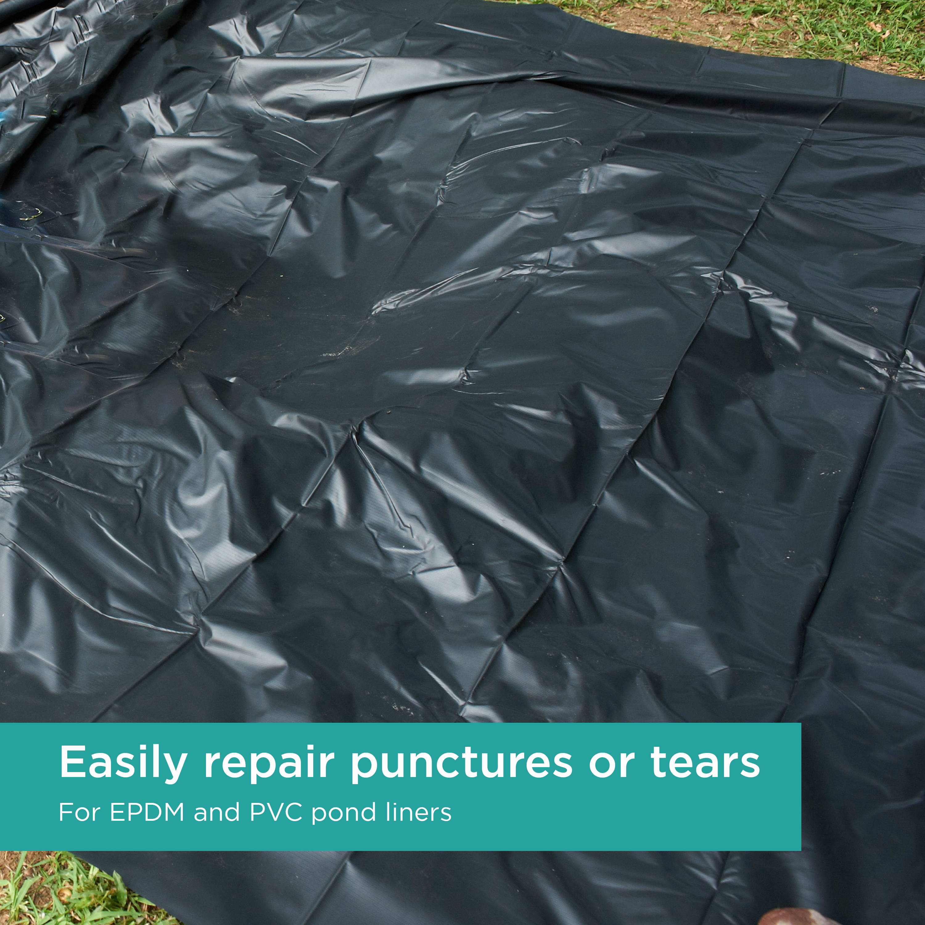 Pond liner patch repairs liners