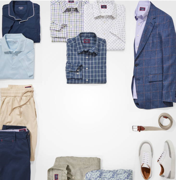 Collection of UNTUCKit products. 