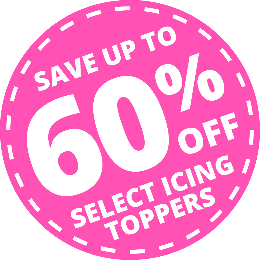 Save up to 60% off on our Icing Toppers Sale