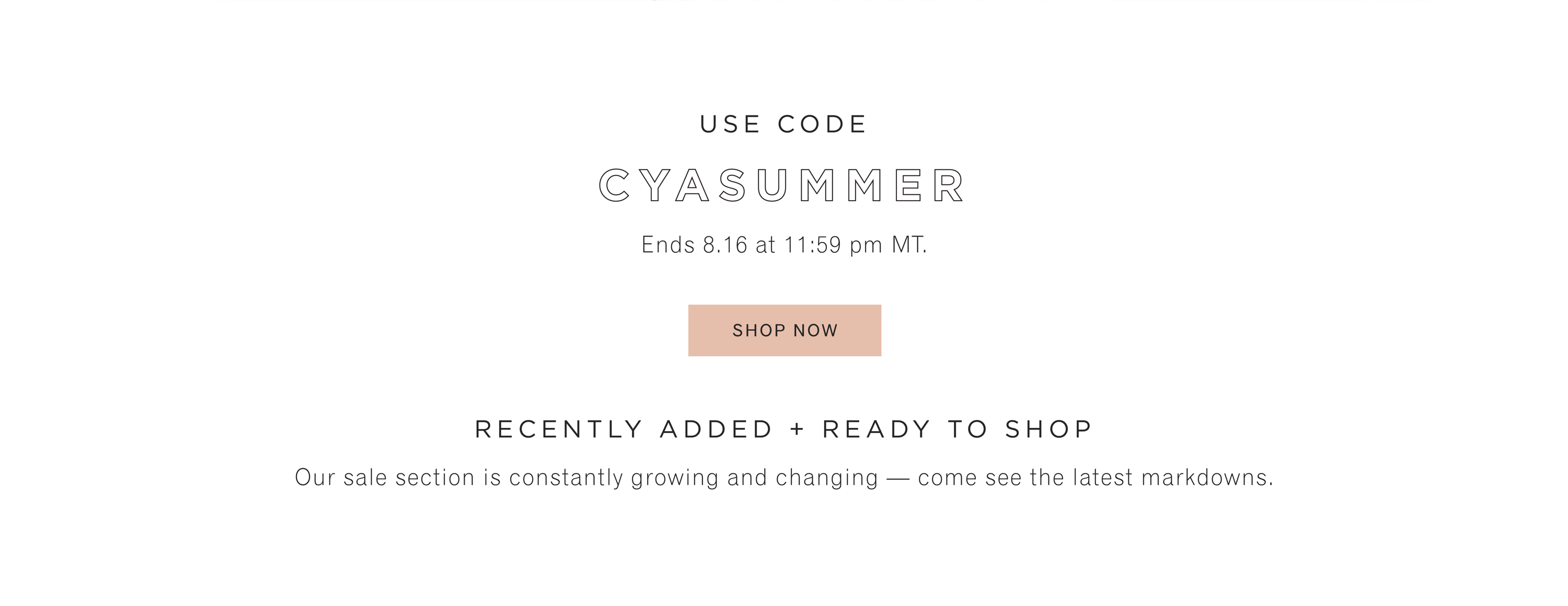 Use code: CYASUMMER