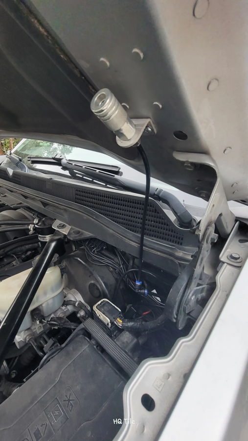 Compact train horn bells and bracket mounting on Jerry's 2015 GMC Sierra 1500 photo 3