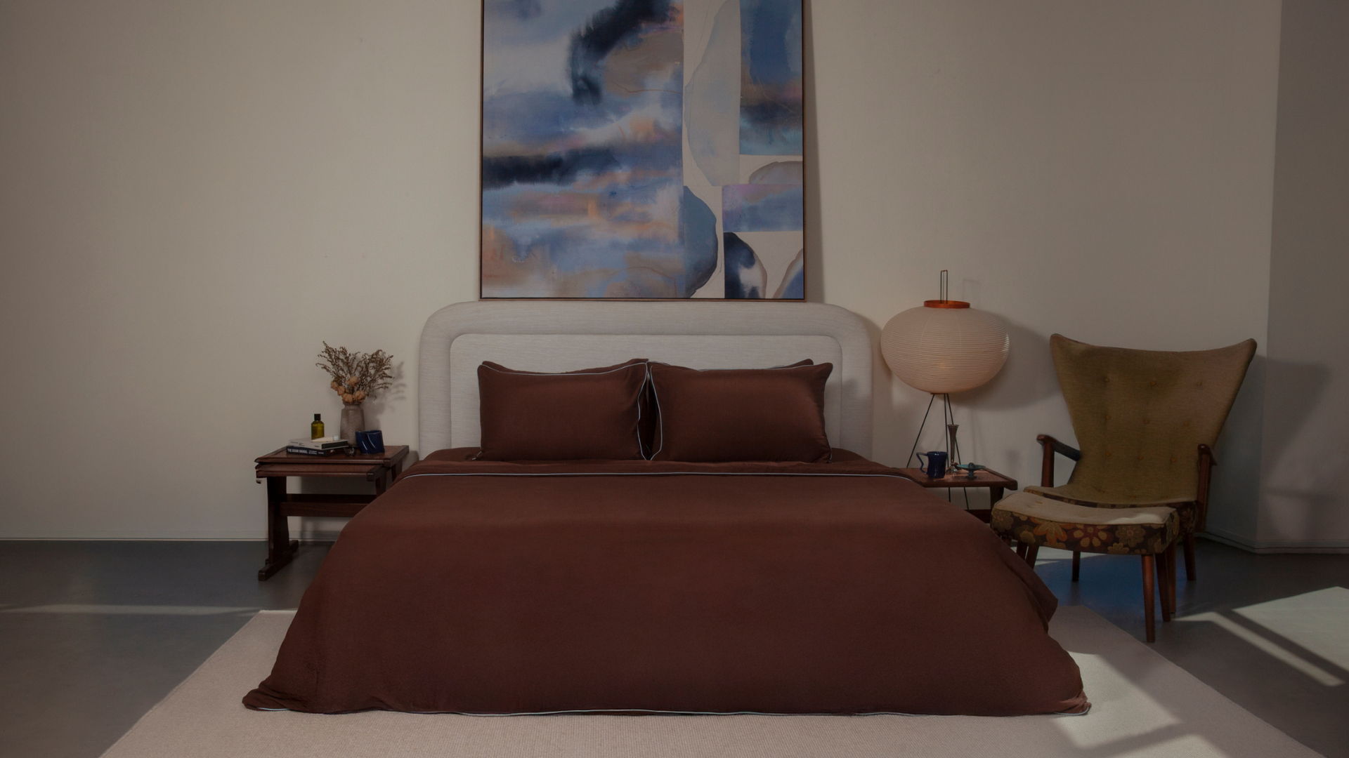 Organic cotton dark brown bedsheets