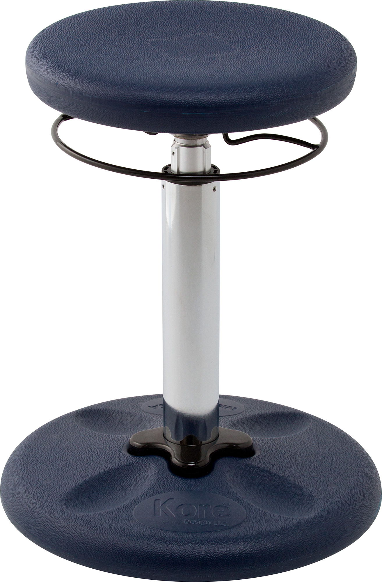Dark blue adjustable wobble stool