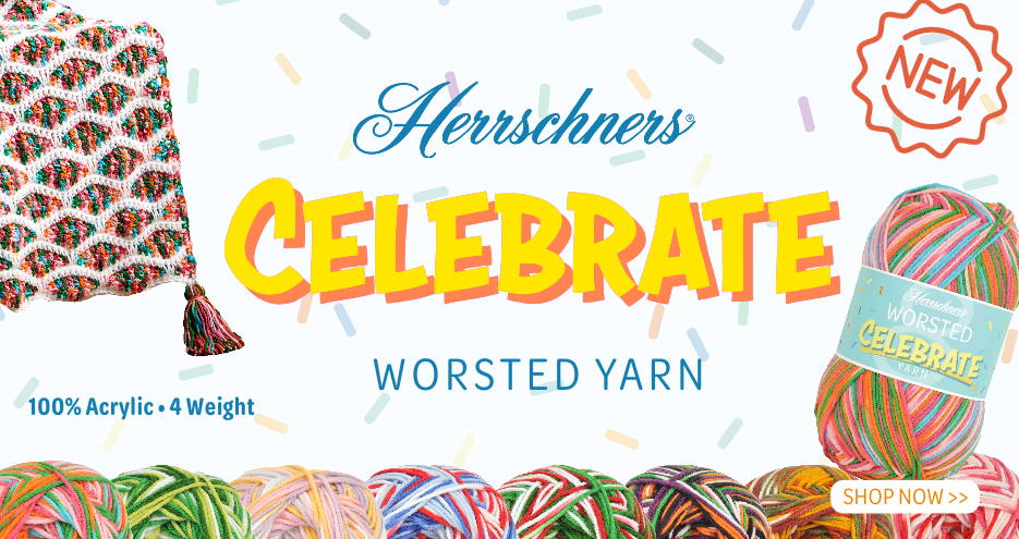Introducing Herrschners Worsted 8 Celebrate Yarn – Stitch party-ready projects 