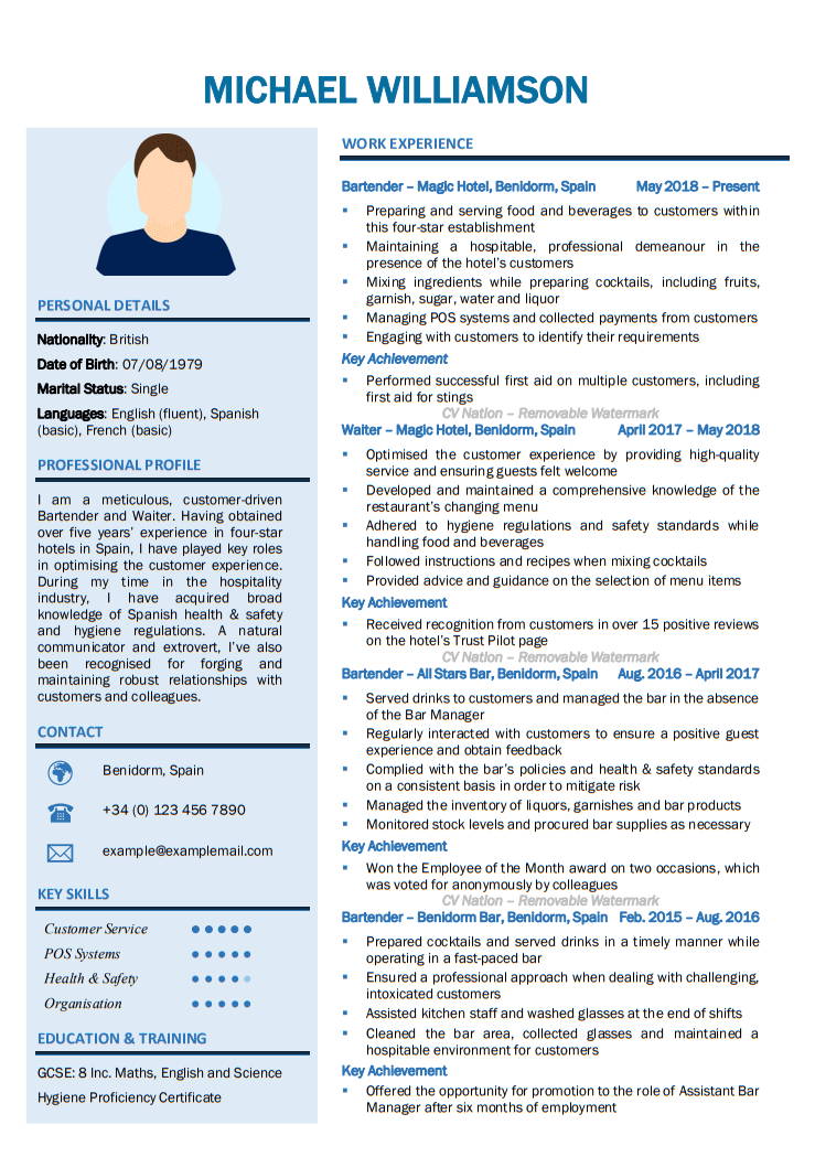 Example Of A Cv / Cv Format Guide For 2021 With 10 Examples Jofibo / Browse our database of 1,500+ resume examples and samples written by real professionals who got hired by the world's top employers.