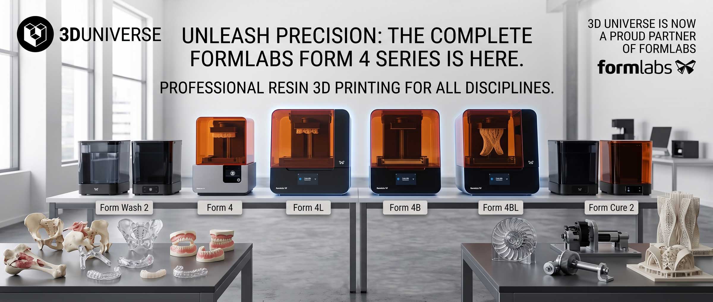 Professional SLA resin 3D printers from Formlabs