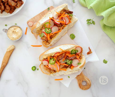 bahn mi pork sandwiches