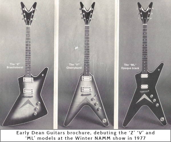 Early Dean Guitars Brochure Ad