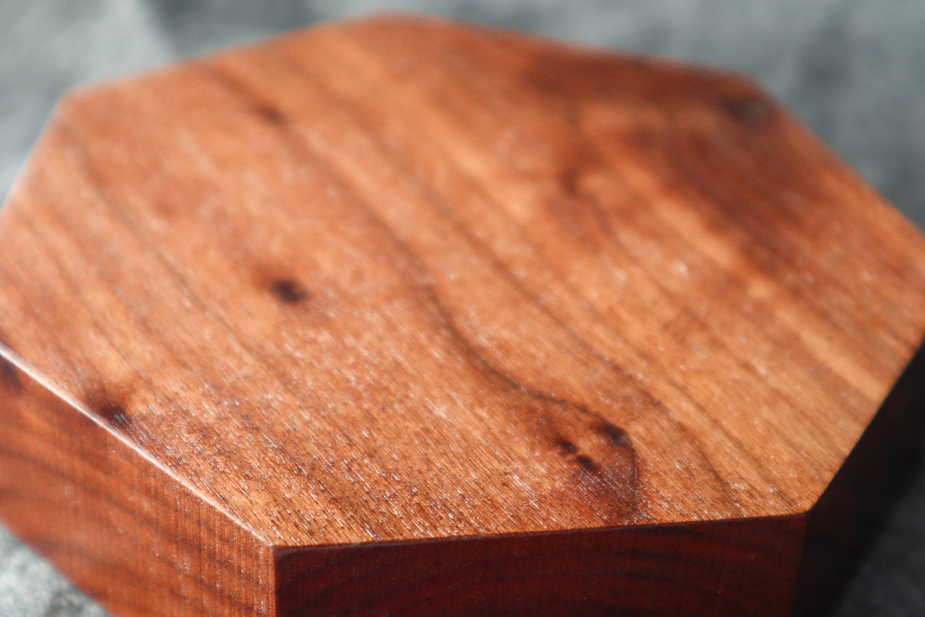 Real walnut base photo of the top with it flat on a table