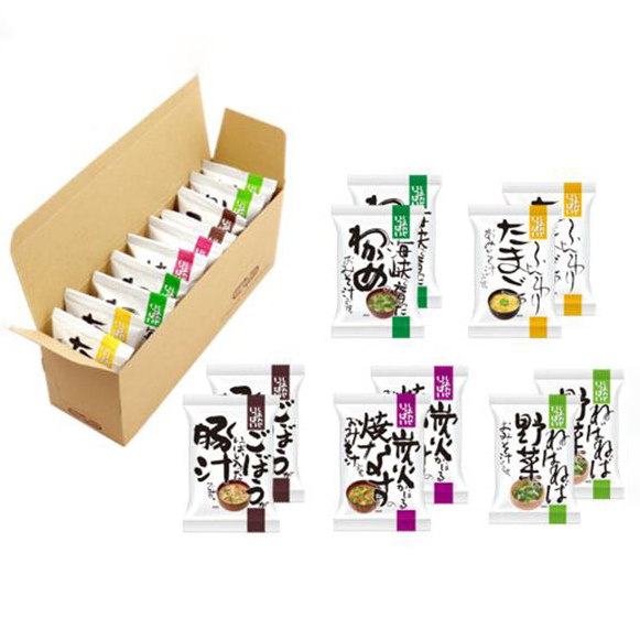 ＜しあわせいっぱい＞ みそ汁5種10食セット