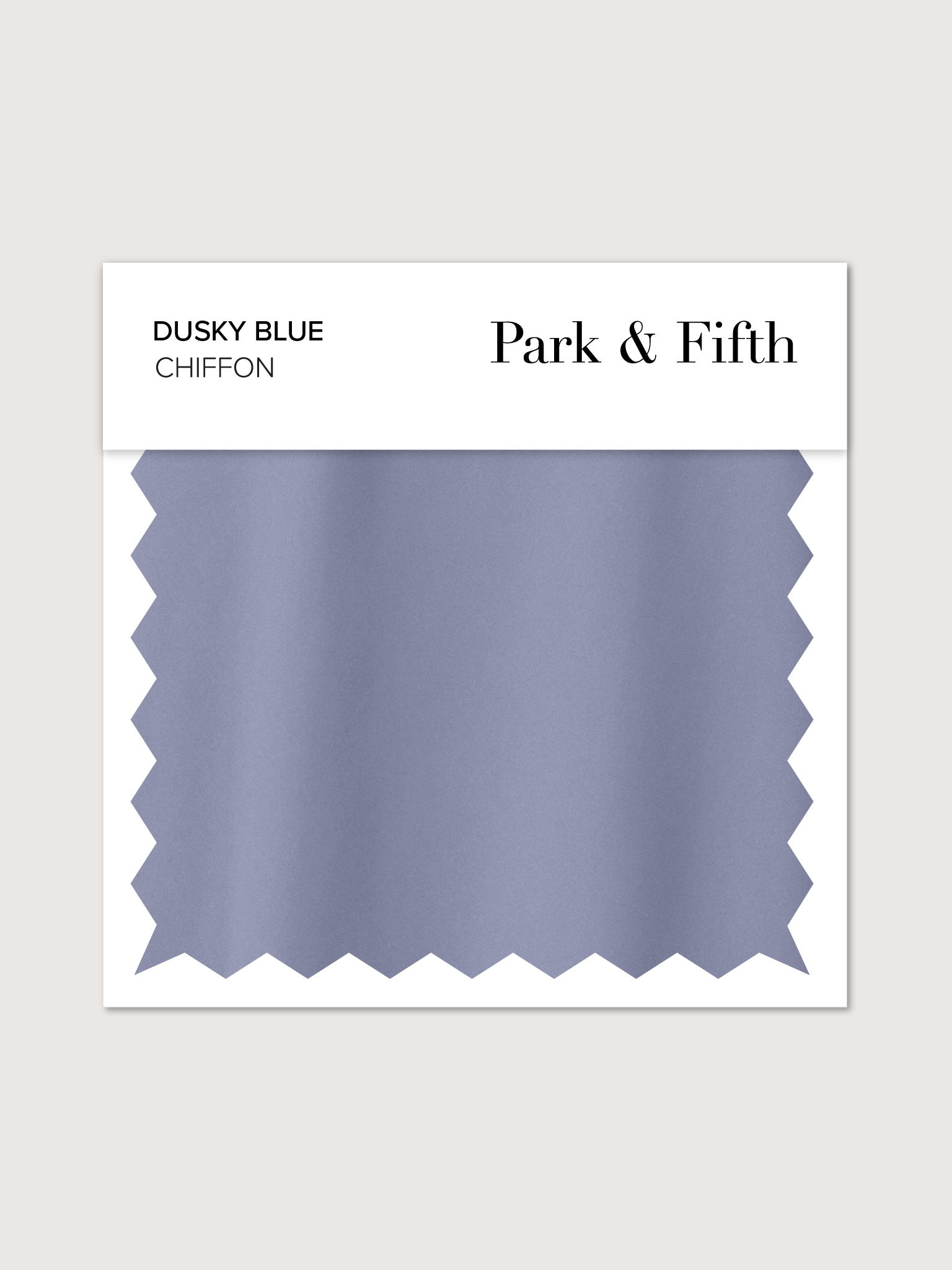 Dusky blue chiffon fabric swatch from Park & Fifth.